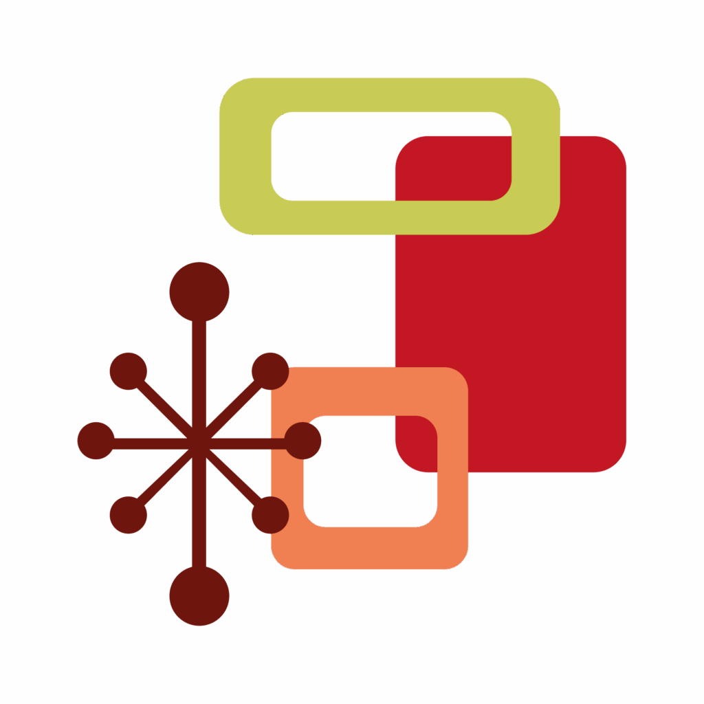Atomic starburst icon – midcentury modern style