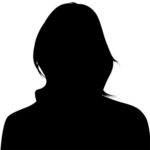 Silhouette of female headshot