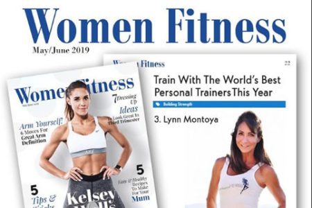 Lynn Montoya featured on the cover of Women Fitness Magazine as one of the world's best trainers