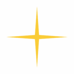 midcentury modern yellow startburst